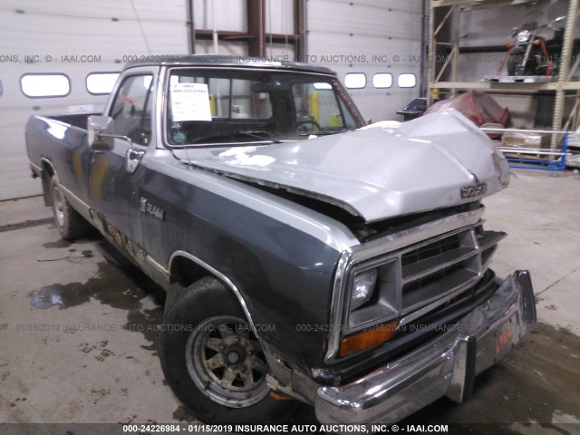 1B7HD14W0HS324643 - 1987 DODGE D-SERIES D150 GRAY photo 1