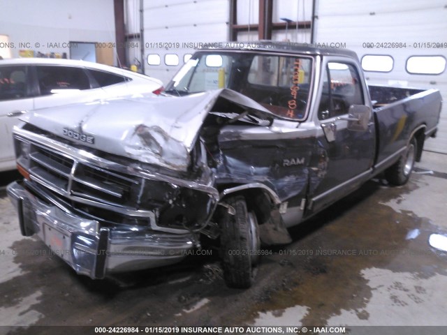 1B7HD14W0HS324643 - 1987 DODGE D-SERIES D150 GRAY photo 2