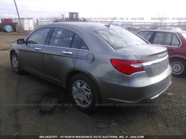 1C3CCBABXCN320602 - 2012 CHRYSLER 200 LX GRAY photo 3