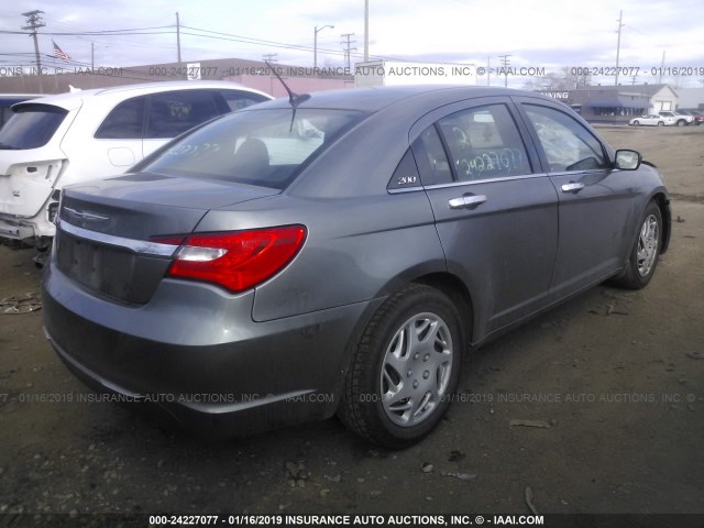 1C3CCBABXCN320602 - 2012 CHRYSLER 200 LX GRAY photo 4