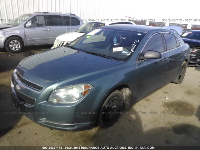 1G1ZG57B29F164277 - 2009 CHEVROLET MALIBU LS BLUE photo 2