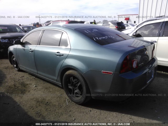 1G1ZG57B29F164277 - 2009 CHEVROLET MALIBU LS BLUE photo 3