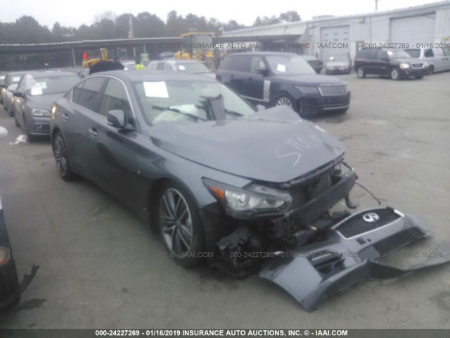 JN1BV7AR7EM695869 - 2014 INFINITI Q50 PREMIUM/SPORT 灰色 照片 1