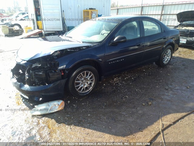 1C3EL46X41N584081 - 2001 CHRYSLER SEBRING LX Dark Blue photo 2