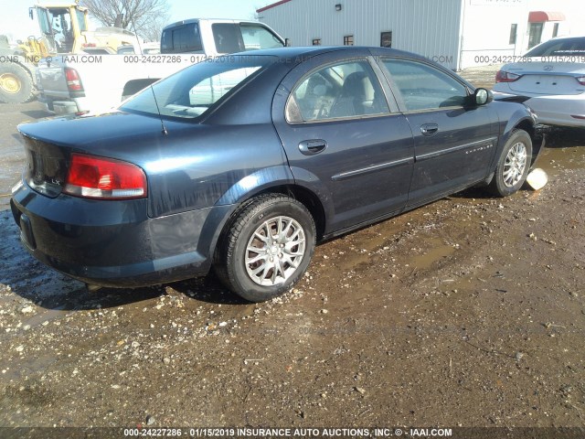 1C3EL46X41N584081 - 2001 CHRYSLER SEBRING LX Dark Blue photo 4