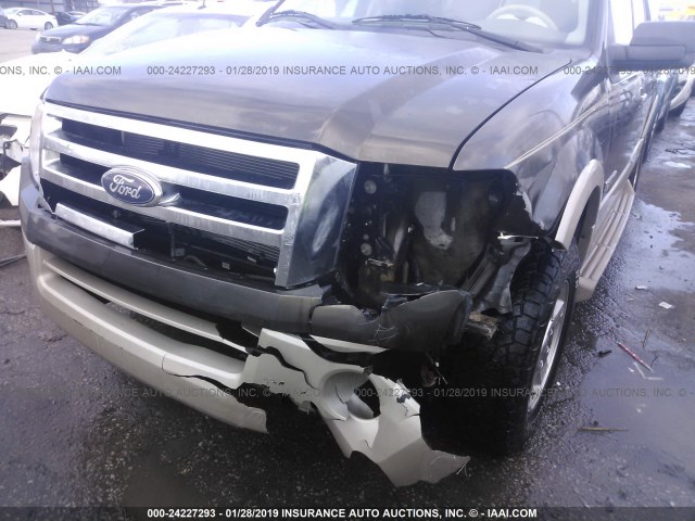 1FMFU17528LA16874 - 2008 FORD EXPEDITION EDDIE BAUER BROWN photo 6