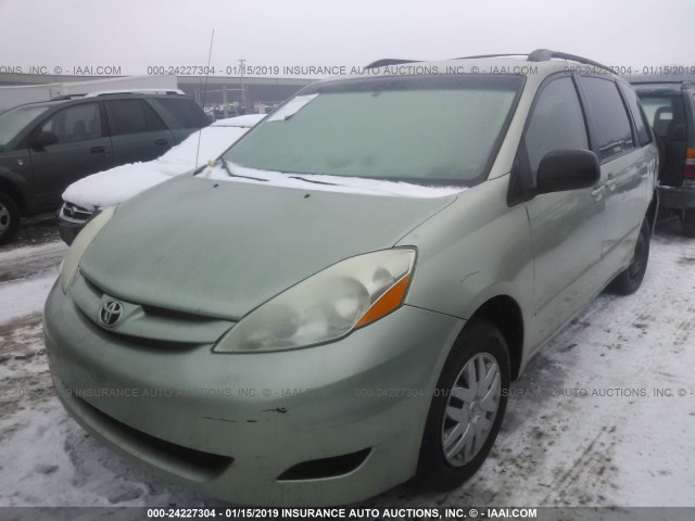 5TDZA23C56S574122 - 2006 TOYOTA SIENNA CE/LE GREEN photo 2