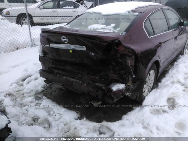 1N4AL2AP4CC190106 - 2012 NISSAN ALTIMA S MAROON photo 6