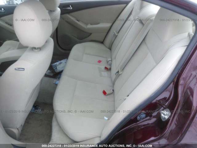 1N4AL2AP4CC190106 - 2012 NISSAN ALTIMA S MAROON photo 8