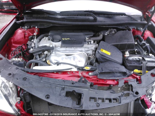 4T1BF1FK0EU785153 - 2014 TOYOTA CAMRY L/SE/LE/XLE RED photo 10
