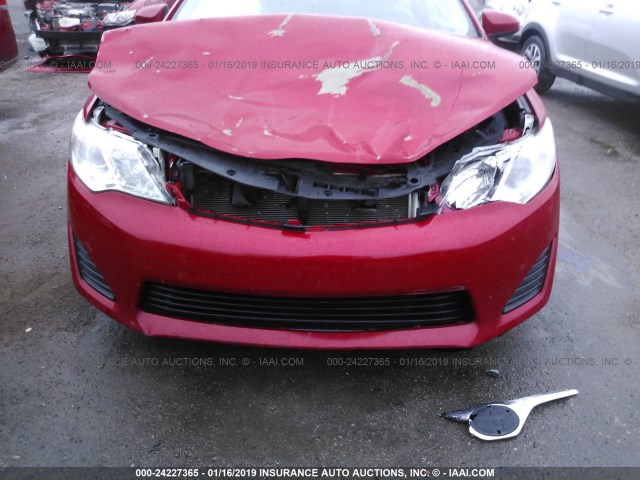 4T1BF1FK0EU785153 - 2014 TOYOTA CAMRY L/SE/LE/XLE RED photo 6