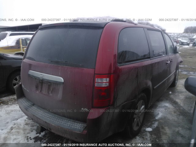 2D8HN54X18R125195 - 2008 DODGE GRAND CARAVAN SXT RED photo 4