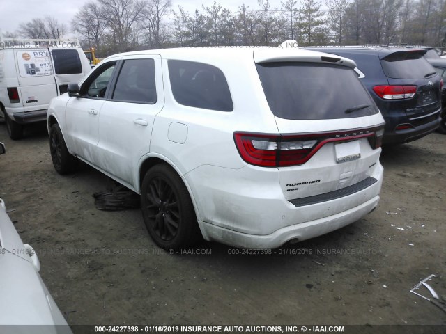 1C4RDJDG1GC309073 - 2016 DODGE DURANGO LIMITED WHITE photo 3