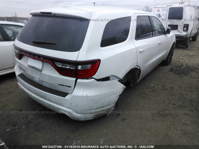 1C4RDJDG1GC309073 - 2016 DODGE DURANGO LIMITED WHITE photo 6