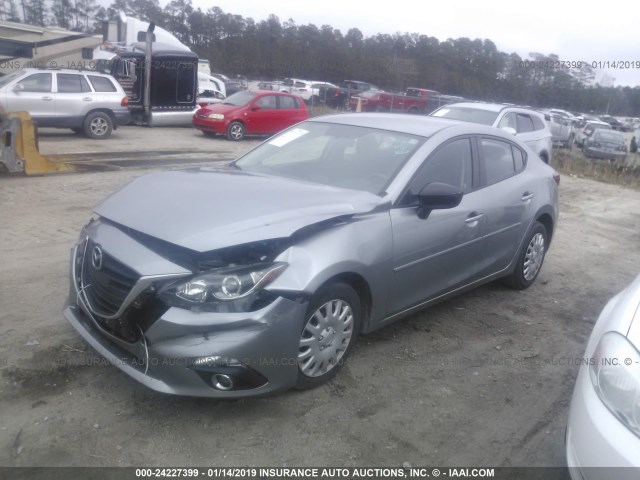 JM1BM1T72F1272662 - 2015 MAZDA 3 SV GRAY photo 2