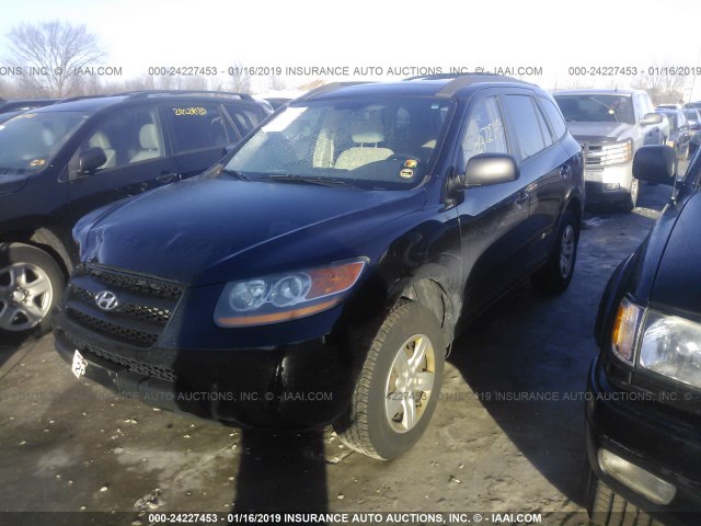 5NMSG73D29H295059 - 2009 HYUNDAI SANTA FE GLS BLACK photo 2