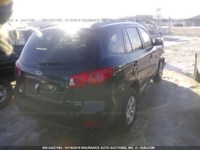 5NMSG73D29H295059 - 2009 HYUNDAI SANTA FE GLS BLACK photo 4