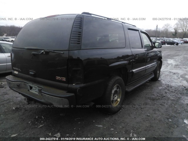 1GKFK16Z15J101098 - 2005 GMC YUKON XL K1500 BLACK photo 4