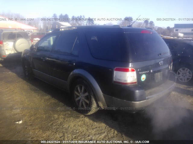 1FMDK02W68GA23407 - 2008 FORD TAURUS X SEL BLUE photo 3