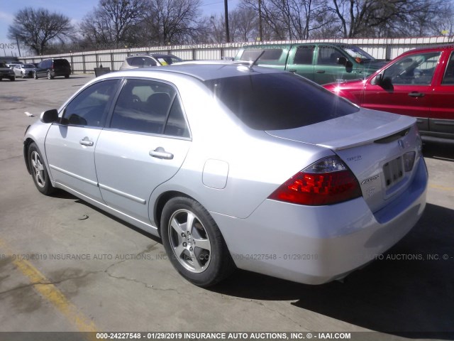 JHMCN364X6C000426 - 2006 HONDA ACCORD HYBRID SILVER photo 3