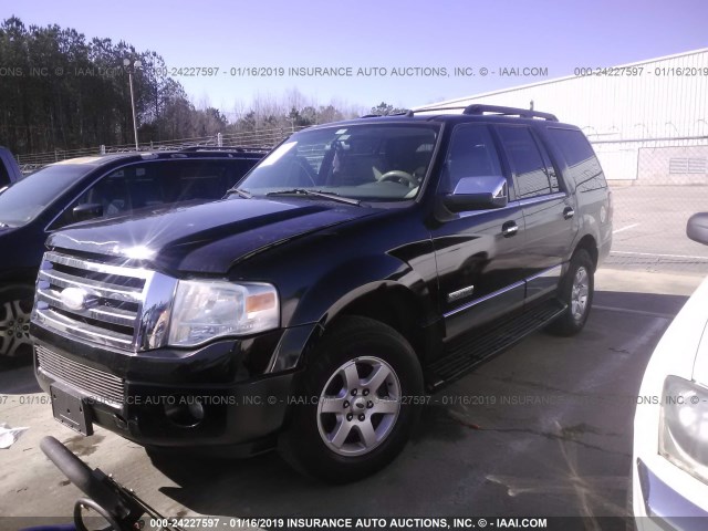 1FMFU15577LA50536 - 2007 FORD EXPEDITION XLT BLACK photo 2