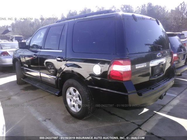 1FMFU15577LA50536 - 2007 FORD EXPEDITION XLT BLACK photo 3