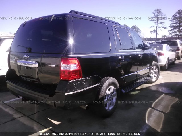 1FMFU15577LA50536 - 2007 FORD EXPEDITION XLT BLACK photo 4