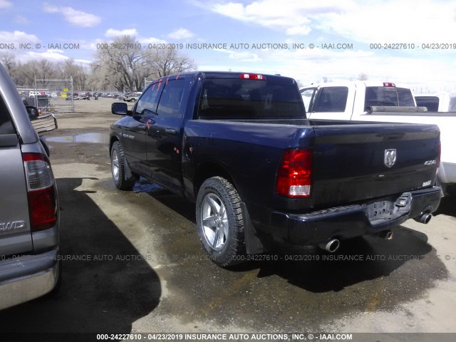 1C6RD7KT7CS167421 - 2012 DODGE RAM 1500 ST Dark Blue photo 3