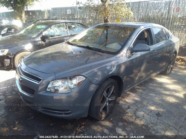 1G1ZH57B694187957 - 2009 CHEVROLET MALIBU 1LT GRAY photo 2