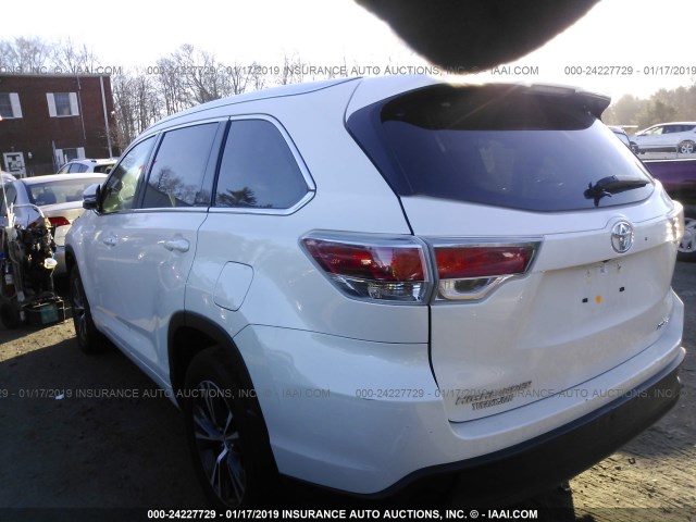 5TDJKRFH7GS503001 - 2016 TOYOTA HIGHLANDER XLE თეთრი ფოტო 3