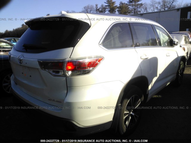 5TDJKRFH7GS503001 - 2016 TOYOTA HIGHLANDER XLE თეთრი ფოტო 4