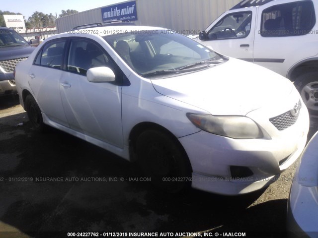 1NXBU40E99Z018272 - 2009 TOYOTA COROLLA S/LE/XLE WHITE photo 1