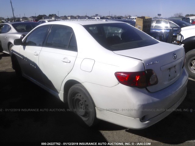 1NXBU40E99Z018272 - 2009 TOYOTA COROLLA S/LE/XLE WHITE photo 3