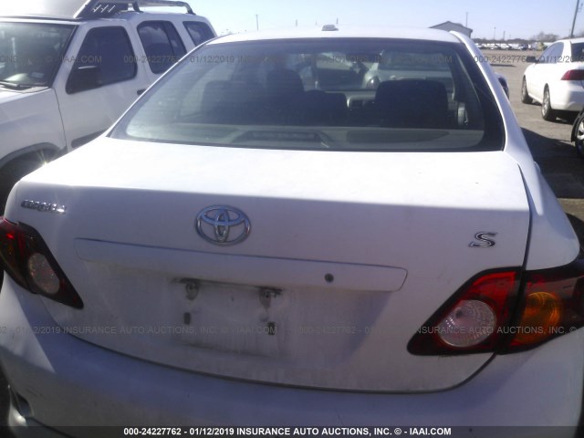 1NXBU40E99Z018272 - 2009 TOYOTA COROLLA S/LE/XLE WHITE photo 6