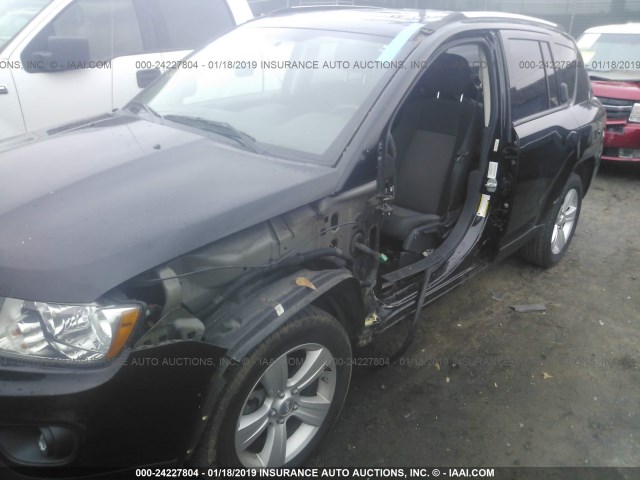 1C4NJCEB2CD586602 - 2012 JEEP COMPASS LATITUDE BLACK photo 6