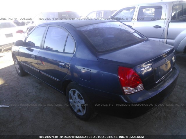 KMHDN46D85U030699 - 2005 HYUNDAI ELANTRA GLS/GT BLUE photo 3