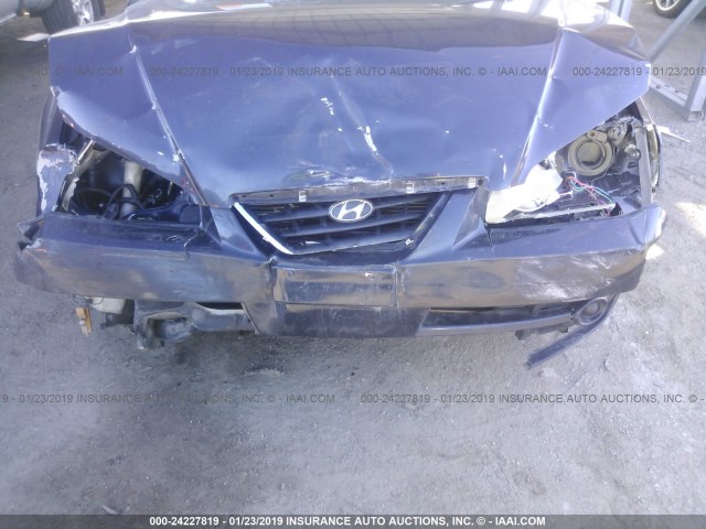 KMHDN46D85U030699 - 2005 HYUNDAI ELANTRA GLS/GT BLUE photo 6