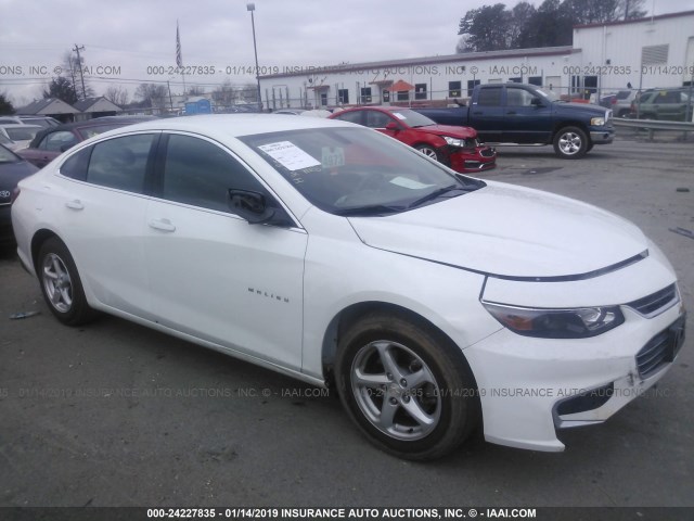 1G1ZB5STXHF207969 - 2017 CHEVROLET MALIBU LS WHITE photo 1
