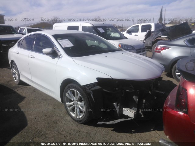 1C3CCCAB7FN651521 - 2015 CHRYSLER 200 LIMITED WHITE photo 1