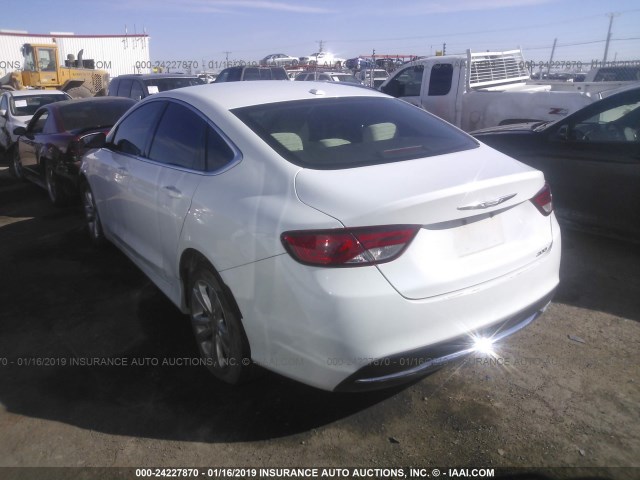 1C3CCCAB7FN651521 - 2015 CHRYSLER 200 LIMITED WHITE photo 3