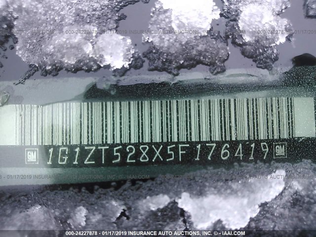 1G1ZT528X5F176419 - 2005 CHEVROLET MALIBU LS 灰色 照片 9