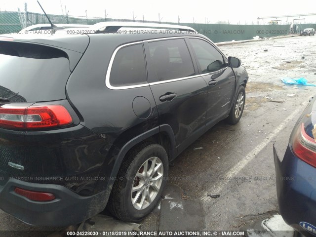 1C4PJMCB1FW594605 - 2015 JEEP CHEROKEE LATITUDE BLACK photo 4