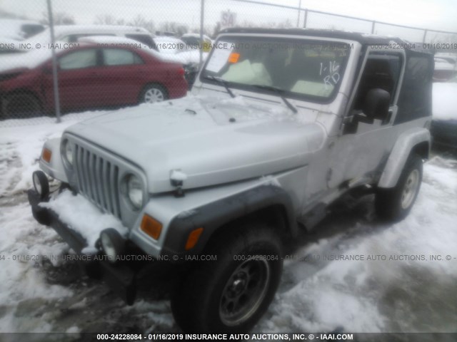 1J4FA39S66P757248 - 2006 JEEP WRANGLER X SILVER photo 2