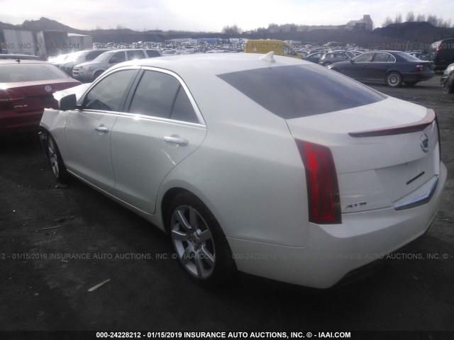 1G6AA5RA1D0152324 - 2013 CADILLAC ATS WHITE photo 3