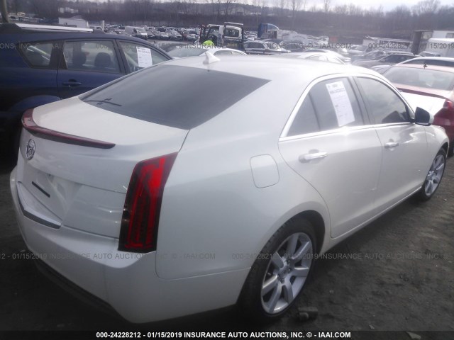 1G6AA5RA1D0152324 - 2013 CADILLAC ATS WHITE photo 4