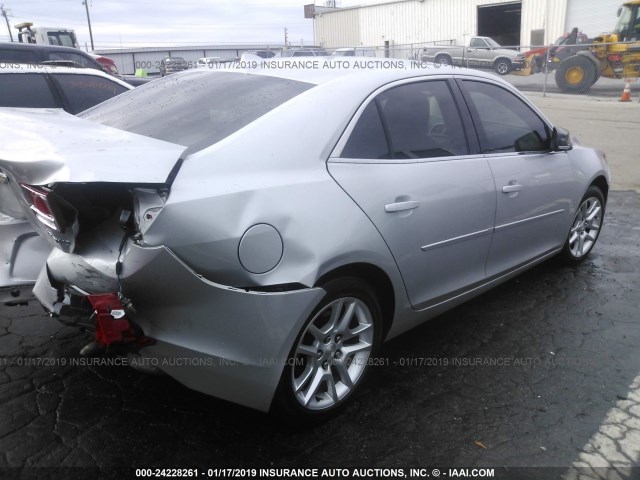 1G11C5SA3DF125309 - 2013 CHEVROLET MALIBU 1LT ვერცხლისფერი ფოტო 4