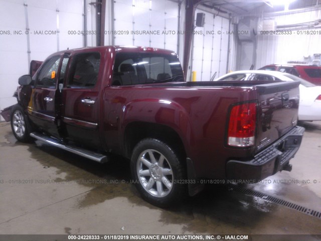 3GTP2XE20DG264977 - 2013 GMC SIERRA K1500 DENALI MAROON photo 3