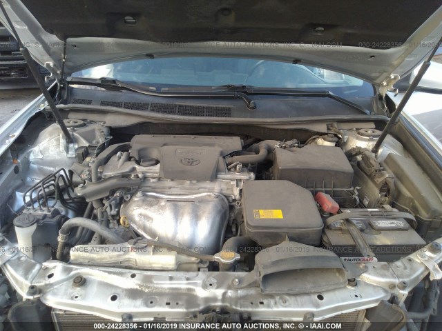 4T1BF1FK5DU249846 - 2013 TOYOTA CAMRY L/SE/LE/XLE SILVER photo 10