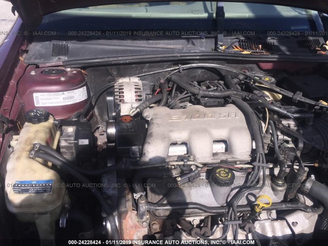 1G1NE52J016206534 - 2001 CHEVROLET MALIBU LS 勃艮第红 照片 10
