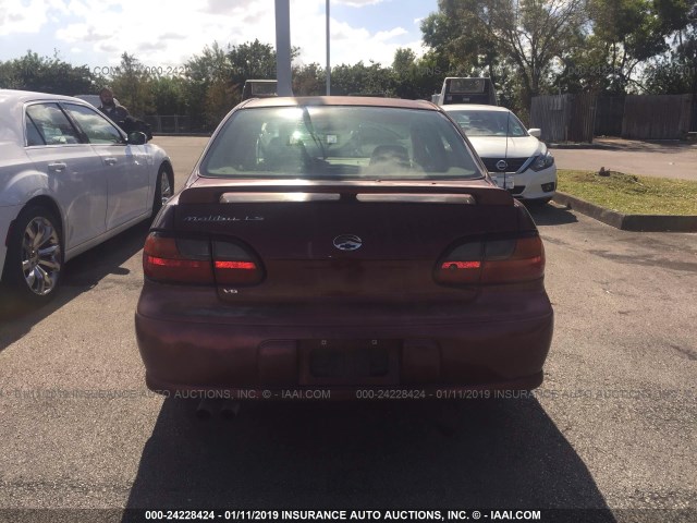 1G1NE52J016206534 - 2001 CHEVROLET MALIBU LS 勃艮第红 照片 6